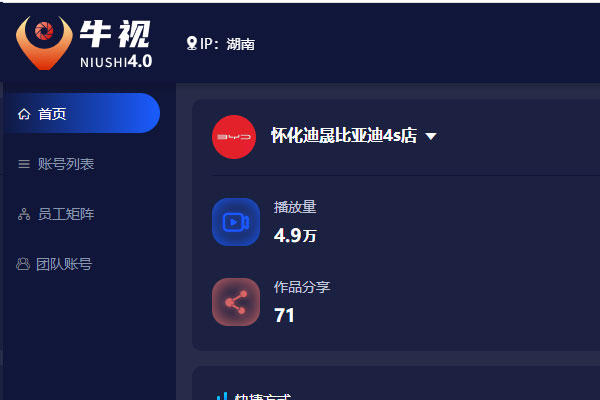 家興網絡與懷化迪新能源汽車銷售服務有限公司合作牛視短視頻矩陣軟件項目
